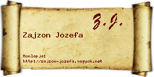 Zajzon Jozefa névjegykártya